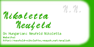 nikoletta neufeld business card